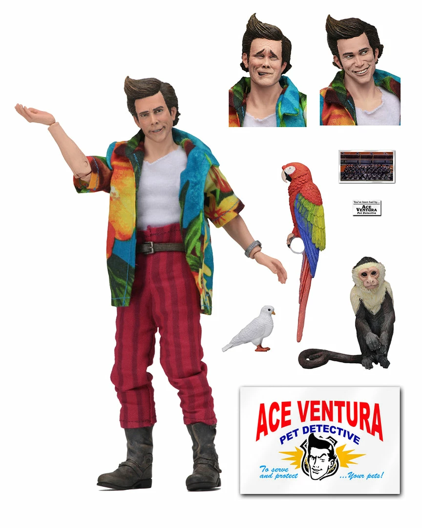 Flash Sale ๐ Ace Ventura: Pet Detective โ 8โณ Clothed Action Figure By NECA ๐ 2 Ace Ventura: Pet Detective โ 8โณ Clothed Action Figure By NECA
