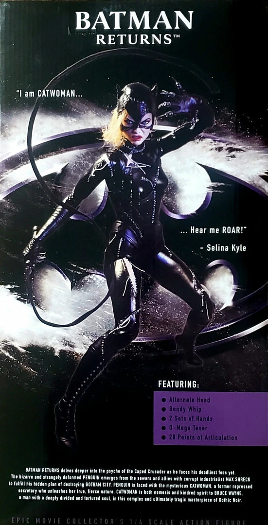 Promo 💯 Catwoman: Batman Returns – 1/4 Scale Action Figure – Catwoman (Michelle Pfeiffer) By NECA 🥰 9 Catwoman: Batman Returns – 1/4 Scale Action Figure – Catwoman (Michelle Pfeiffer) By NECA