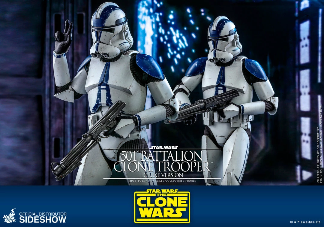 Cheap ⌛ Hot Toys 501st Battalion Clone Trooper (Deluxe) 🥰 8 Hot Toys 501st Battalion Clone Trooper (Deluxe)