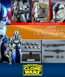 Cheap ⌛ Hot Toys 501st Battalion Clone Trooper (Deluxe) 🥰 37 Hot Toys 501st Battalion Clone Trooper (Deluxe)