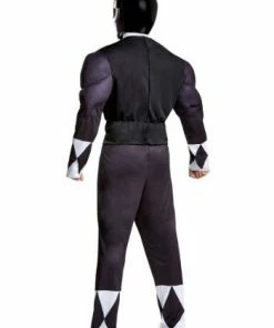Fun.com Power Rangers Black Adult Muscle Ranger Costume