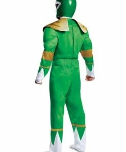 Fun.com Power Rangers Green Ranger Adult Costume Cosplay, Halloween Costumes