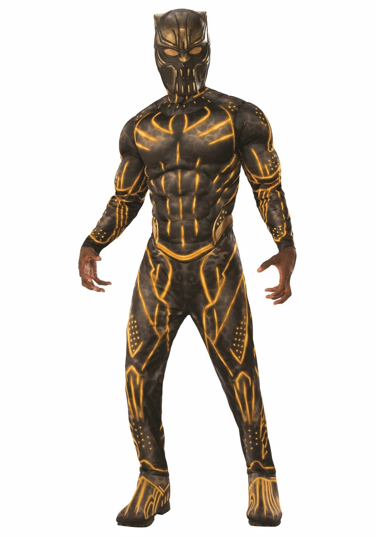 Hot Sale 🔥 Halloweeencostumes.com Deluxe Adult Black Panther Erik Killmonger Battle Suit Costume Marvel Cosplay, 🧛 Halloween Costumes 👍 1 Halloweeencostumes.com Deluxe Adult Black Panther Erik Killmonger Battle Suit Costume Marvel Cosplay, Halloween Costumes