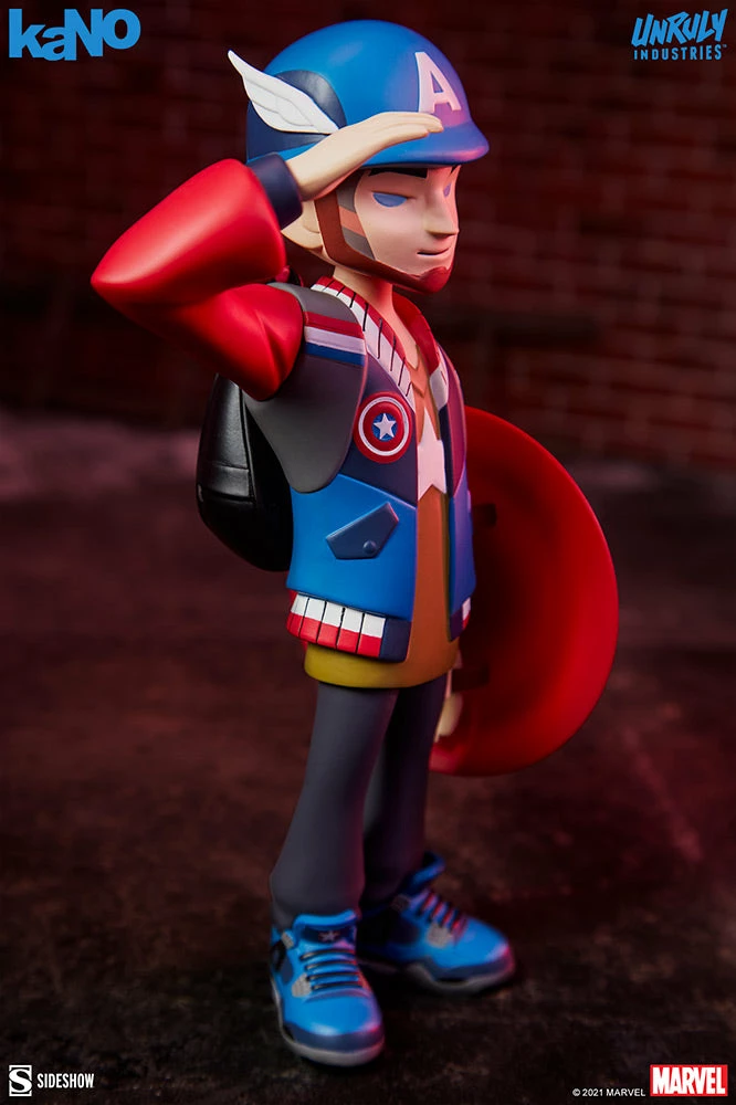 Buy 🎁 Captain America Designer Collectible Toy By Unruly Industries™ By KaNO 🧨 3 Captain America Designer Collectible Toy By Unruly Industries™ By KaNO