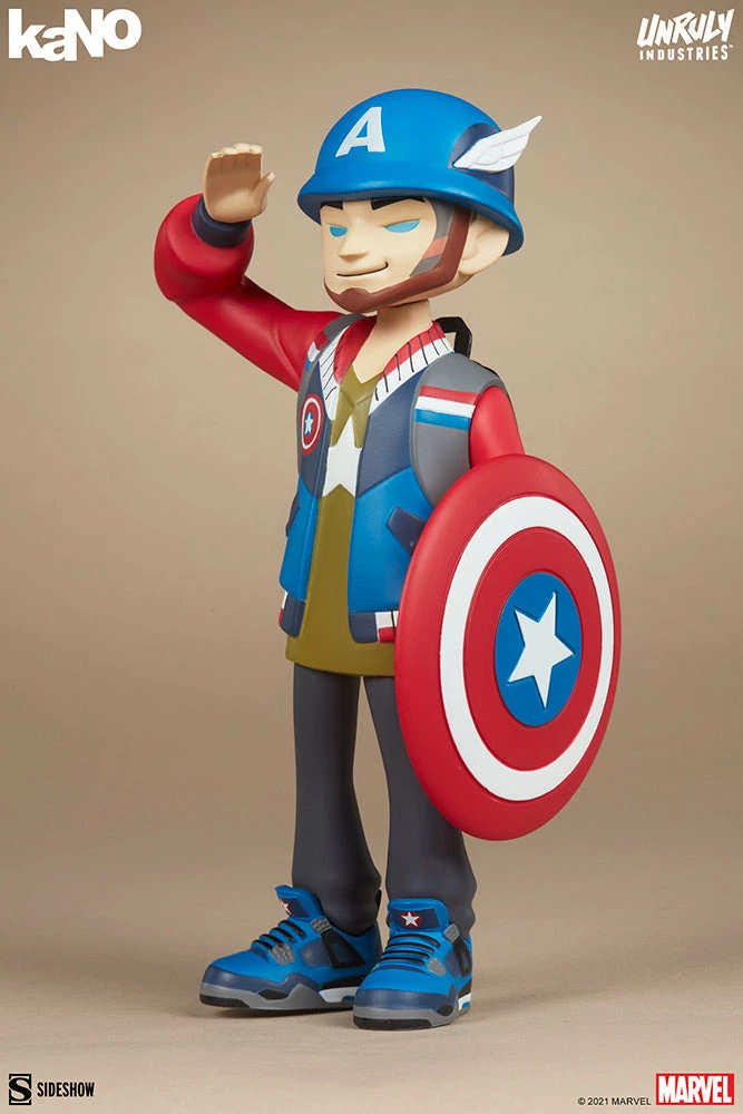 Buy 🎁 Captain America Designer Collectible Toy By Unruly Industries™ By KaNO 🧨 7 Captain America Designer Collectible Toy By Unruly Industries™ By KaNO