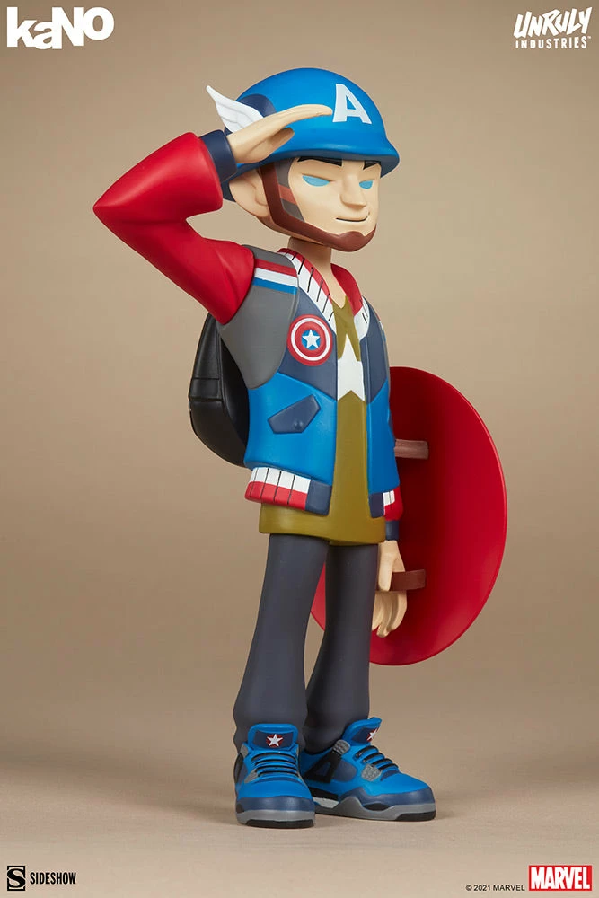 Buy 🎁 Captain America Designer Collectible Toy By Unruly Industries™ By KaNO 🧨 13 Captain America Designer Collectible Toy By Unruly Industries™ By KaNO