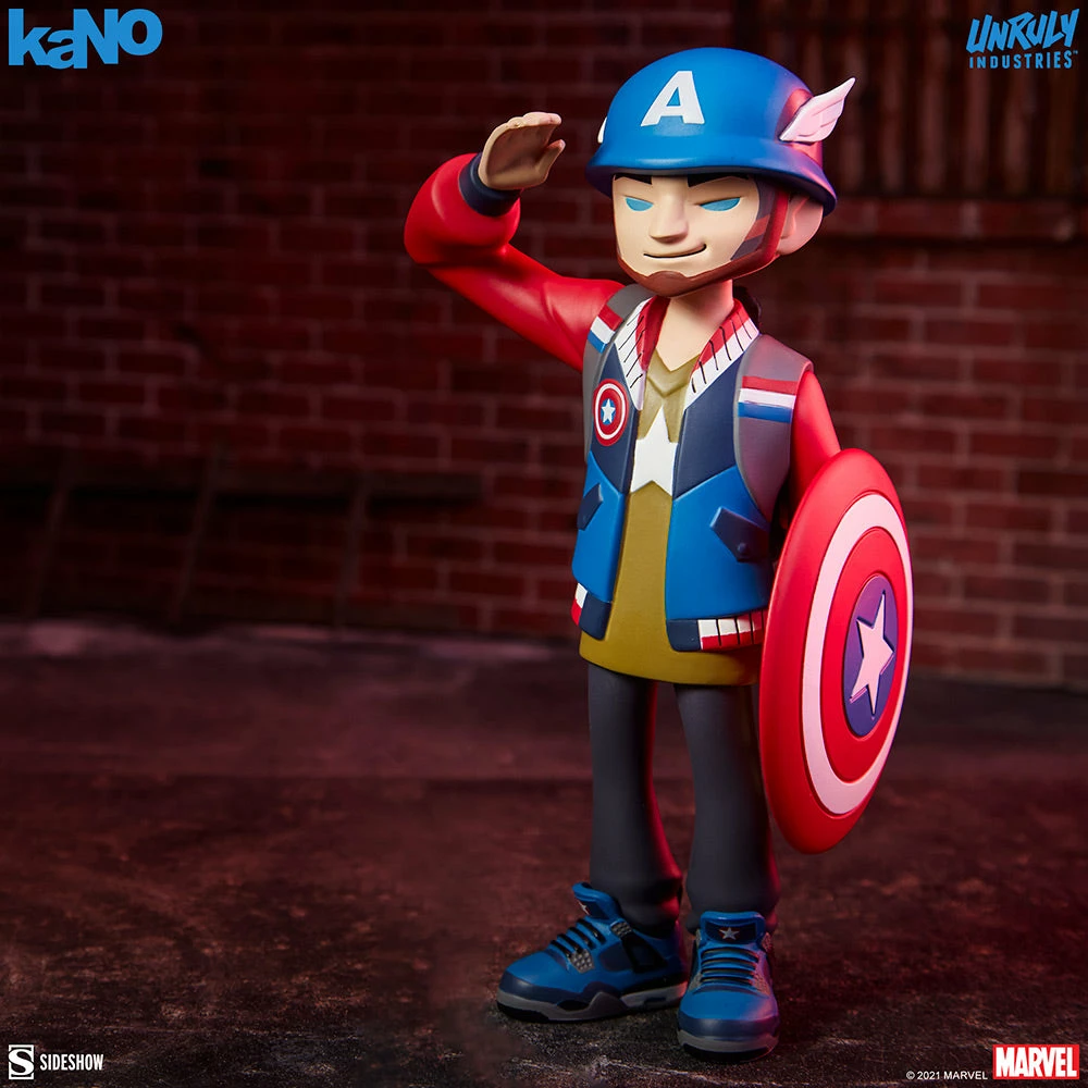 Buy 🎁 Captain America Designer Collectible Toy By Unruly Industries™ By KaNO 🧨 19 Captain America Designer Collectible Toy By Unruly Industries™ By KaNO