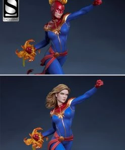 Captain Marvel Statue By Sideshow Collectibles Avengers Assemble Avengers Earth's Heroes