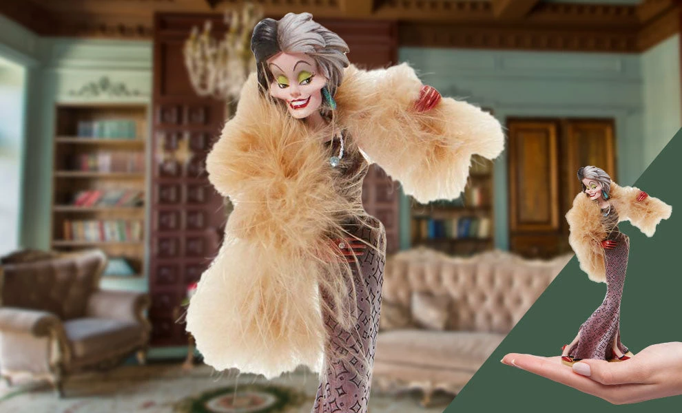 Brand new 🔔 SIDESHOW COLLECTIBLES Cruella Couture De Force Polyresin Figure By Enesco, LLC Disney Showcase 👍 1 SIDESHOW COLLECTIBLES Cruella Couture De Force Polyresin Figure By Enesco, LLC Disney Showcase