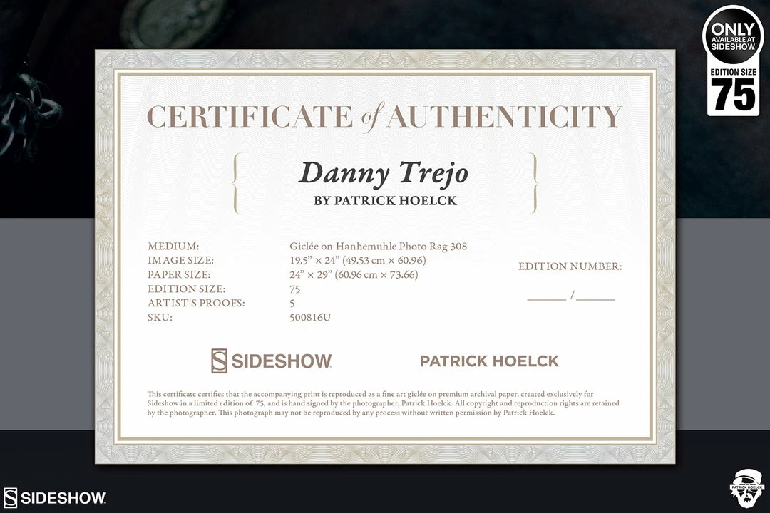 Hot Sale 👏 Danny Trejo Art Print By Sideshow Collectibles By Renowned Photographer Patrick Hoelck. 🔥 6 Danny Trejo Art Print By Sideshow Collectibles By Renowned Photographer Patrick Hoelck.