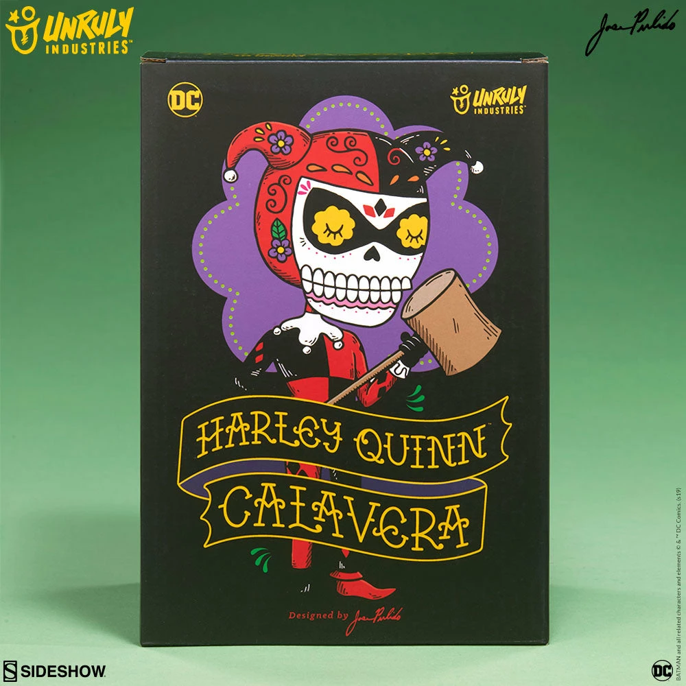 Hot Sale 🤩 Harley Quinn Calavera Designer Collectible Toy By Unruly Industries™ By Jose Pulido 🌟 16 Harley Quinn Calavera Designer Collectible Toy By Unruly Industries™ By Jose Pulido