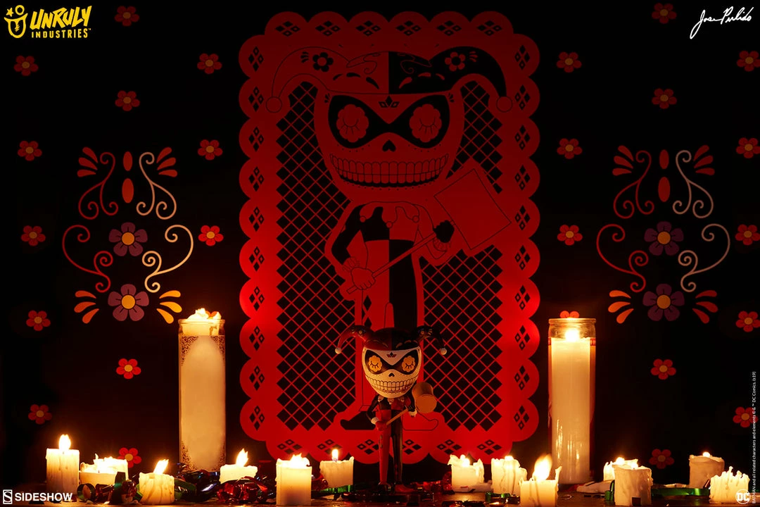 Hot Sale 🤩 Harley Quinn Calavera Designer Collectible Toy By Unruly Industries™ By Jose Pulido 🌟 22 Harley Quinn Calavera Designer Collectible Toy By Unruly Industries™ By Jose Pulido