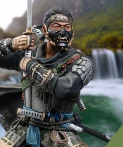 Jin Sakai Polystone Statue By Level52 Studios, 2020 Playstation Release Ghost Of Tsushima