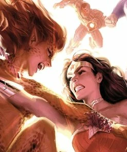 Wonder Woman Vs Cheetah Fine Art Print By Artist Alex Garner. Art Print By Sideshow Collectibles