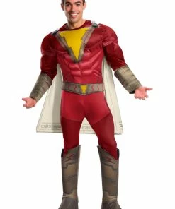 DC Comics Costumes Shazam! Deluxe Costume For Men Cosplay, Halloween Costumes