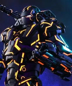 Avengers Earth's Heroes Neon Tech War Machine Sixth Scale Figure By Hot Toys Movie Masterpiece Series Diecast - Iron Man 2