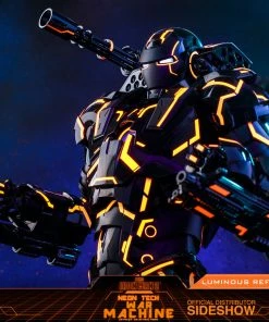 Avengers Earth's Heroes Neon Tech War Machine Sixth Scale Figure By Hot Toys Movie Masterpiece Series Diecast - Iron Man 2