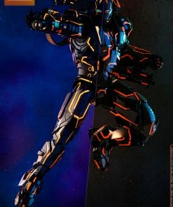 Avengers Earth's Heroes Neon Tech War Machine Sixth Scale Figure By Hot Toys Movie Masterpiece Series Diecast - Iron Man 2