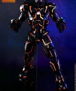 Avengers Earth's Heroes Neon Tech War Machine Sixth Scale Figure By Hot Toys Movie Masterpiece Series Diecast - Iron Man 2