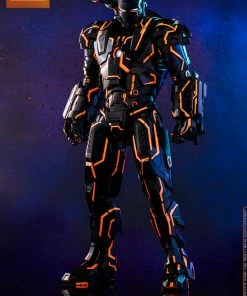 Avengers Earth's Heroes Neon Tech War Machine Sixth Scale Figure By Hot Toys Movie Masterpiece Series Diecast - Iron Man 2