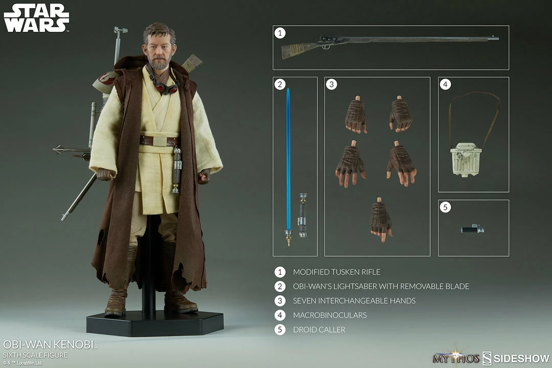 Best Pirce π Mythos Sixth Scale Collectible Figures Obi-Wan Kenobi Sixth Scale Figure π 20 Mythos Sixth Scale Collectible Figures Obi-Wan Kenobi Sixth Scale Figure