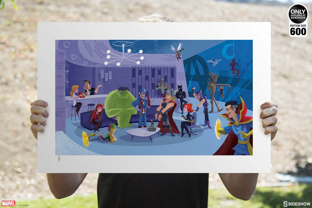 Promo ๐ Party At Avengers Tower Art Print By Sideshow Collectibles By Artist Kat Hudson. ๐ฅ 6 Party At Avengers Tower Art Print By Sideshow Collectibles By Artist Kat Hudson.