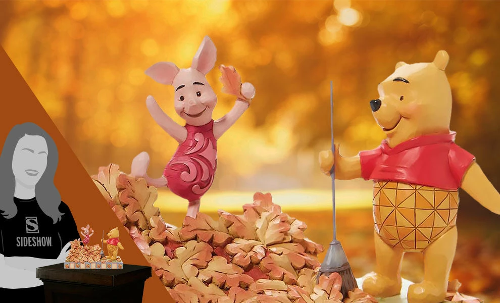 Discount ✨ Pooh And Piglet Fall Figurine By Enesco, LLC Disney Traditions - Jumping Into Fall ✨ 1 Pooh And Piglet Fall Figurine By Enesco, LLC Disney Traditions - Jumping Into Fall