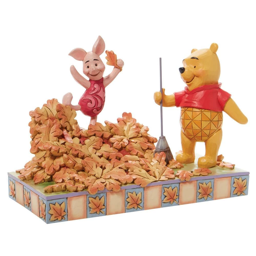 Discount ✨ Pooh And Piglet Fall Figurine By Enesco, LLC Disney Traditions - Jumping Into Fall ✨ 3 Pooh And Piglet Fall Figurine By Enesco, LLC Disney Traditions - Jumping Into Fall