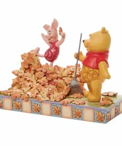 Discount ✨ Pooh And Piglet Fall Figurine By Enesco, LLC Disney Traditions - Jumping Into Fall ✨ 9 Pooh And Piglet Fall Figurine By Enesco, LLC Disney Traditions - Jumping Into Fall