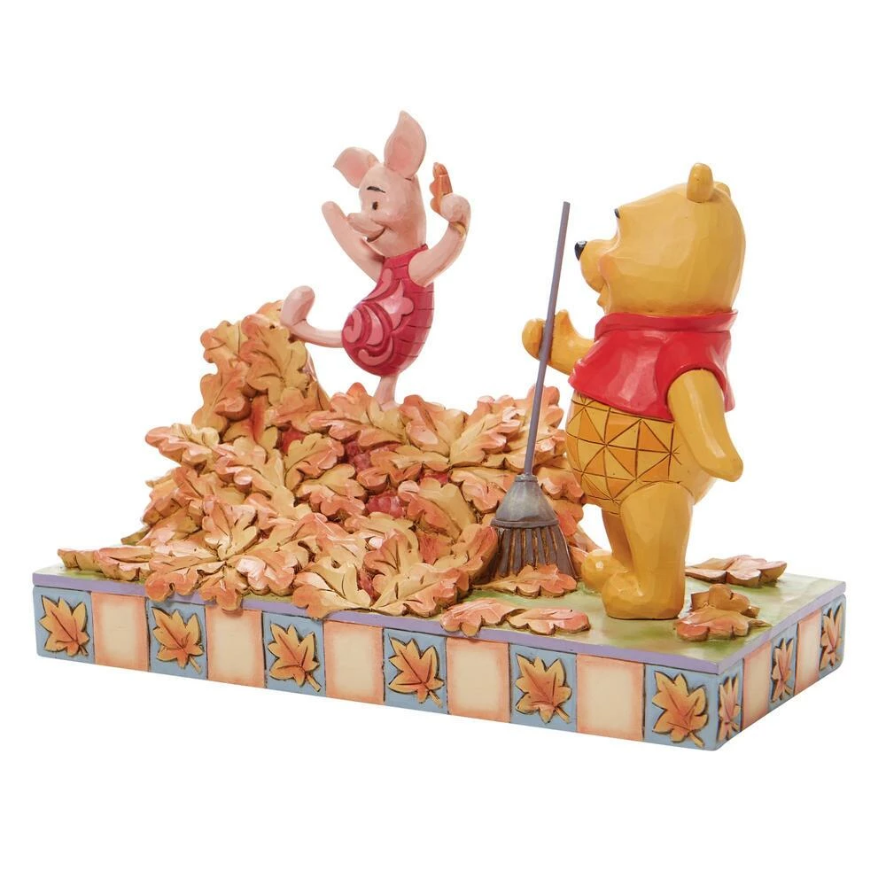 Discount ✨ Pooh And Piglet Fall Figurine By Enesco, LLC Disney Traditions - Jumping Into Fall ✨ 4 Pooh And Piglet Fall Figurine By Enesco, LLC Disney Traditions - Jumping Into Fall