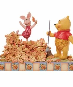 Discount ✨ Pooh And Piglet Fall Figurine By Enesco, LLC Disney Traditions - Jumping Into Fall ✨ 10 Pooh And Piglet Fall Figurine By Enesco, LLC Disney Traditions - Jumping Into Fall