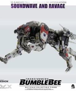 Soundwave & Ravage Collectible Figure By Threezero DLX Scale - Die-Cast Metal - Bumblebee Movie Transformers