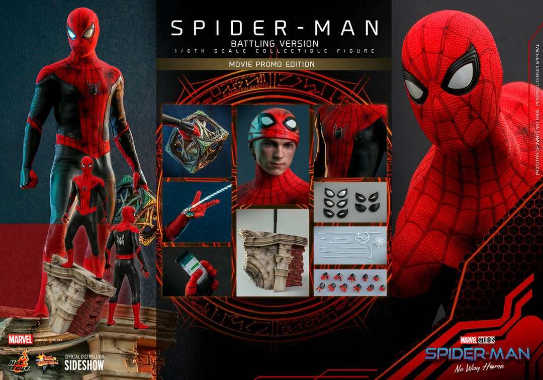 Promo ⌛ Hot Toys Spider-Man (Battling Version) Movie Promo Edition 🎁 13 Hot Toys Spider-Man (Battling Version) Movie Promo Edition