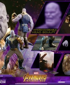 Hot Sale 👍 Avengers Earth's Heroes Thanos Sixth Scale Figure By Hot Toys Avengers: Infinity War - Movie Masterpiece Series 🥰 39 Avengers Earth's Heroes Thanos Sixth Scale Figure By Hot Toys Avengers: Infinity War - Movie Masterpiece Series