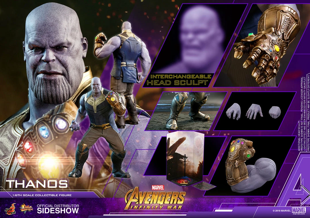 Hot Sale 👍 Avengers Earth's Heroes Thanos Sixth Scale Figure By Hot Toys Avengers: Infinity War - Movie Masterpiece Series 🥰 20 Avengers Earth's Heroes Thanos Sixth Scale Figure By Hot Toys Avengers: Infinity War - Movie Masterpiece Series