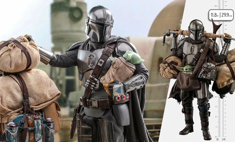 Hot Sale ✔️ Hot Toys The Mandalorian™ And Grogu™ Sixth Scale Figure Set 😀 1 Hot Toys The Mandalorian™ And Grogu™ Sixth Scale Figure Set