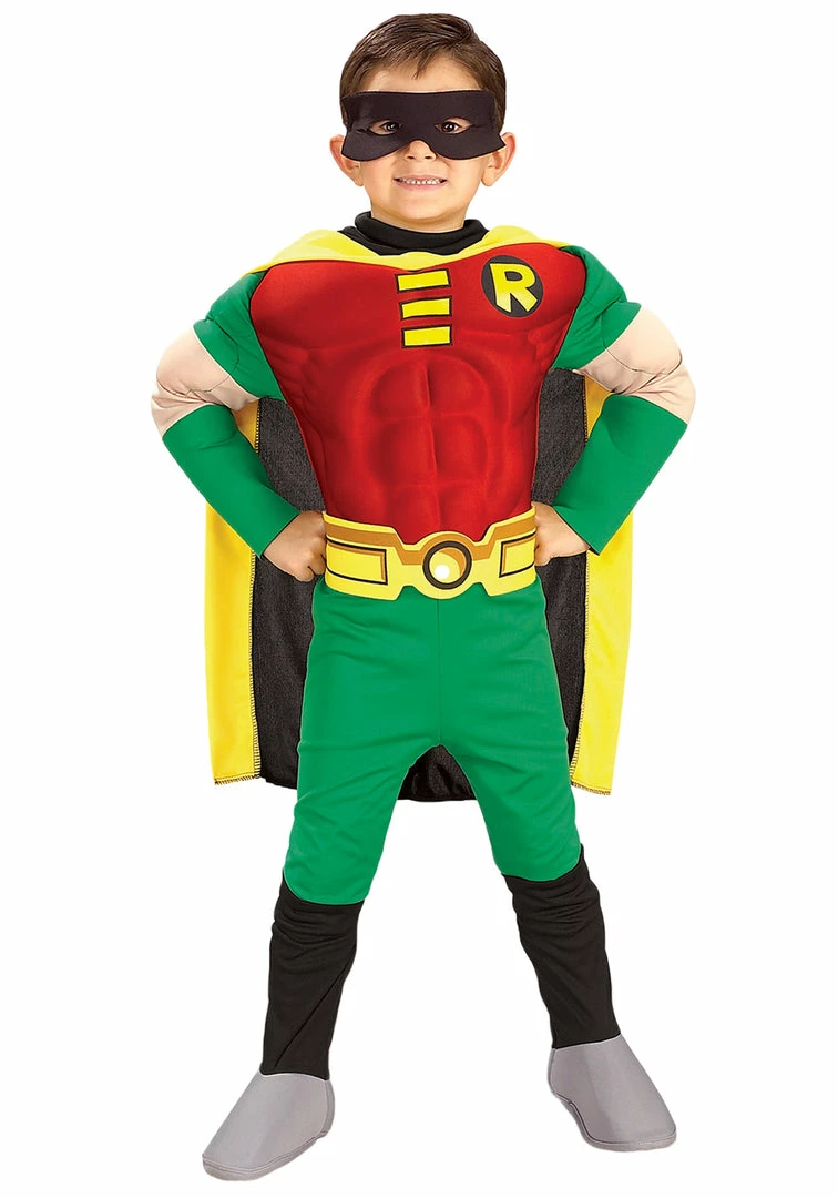 Brand new ⭐ Fun.com Toddler & Kids Robin Costume Cosplay, 🦇 Halloween Costumes 👍 1 Fun.com Toddler & Kids Robin Costume Cosplay, Halloween Costumes