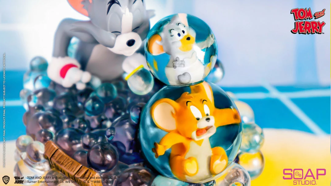 New 😍 Tom And Jerry - Bath Time Statue By Soap Studio Looney Tunes 👍 3 Tom And Jerry - Bath Time Statue By Soap Studio Looney Tunes