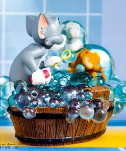 New 😍 Tom And Jerry - Bath Time Statue By Soap Studio Looney Tunes 👍 14 Tom And Jerry - Bath Time Statue By Soap Studio Looney Tunes